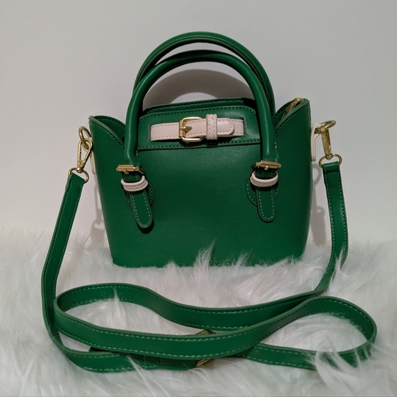 Anthropologie Remi/Reid Agathe Mini Satchel in Kelly Green NWOT Condition - Picture 2 of 11